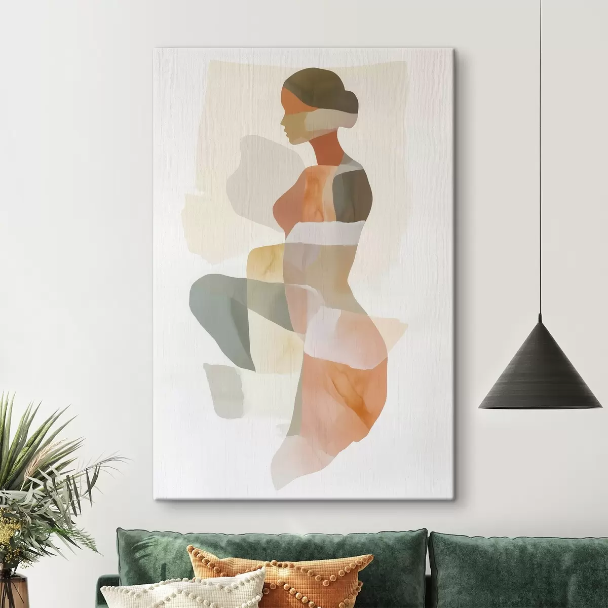 Glezna Abstrakta sievietes silueta s45992