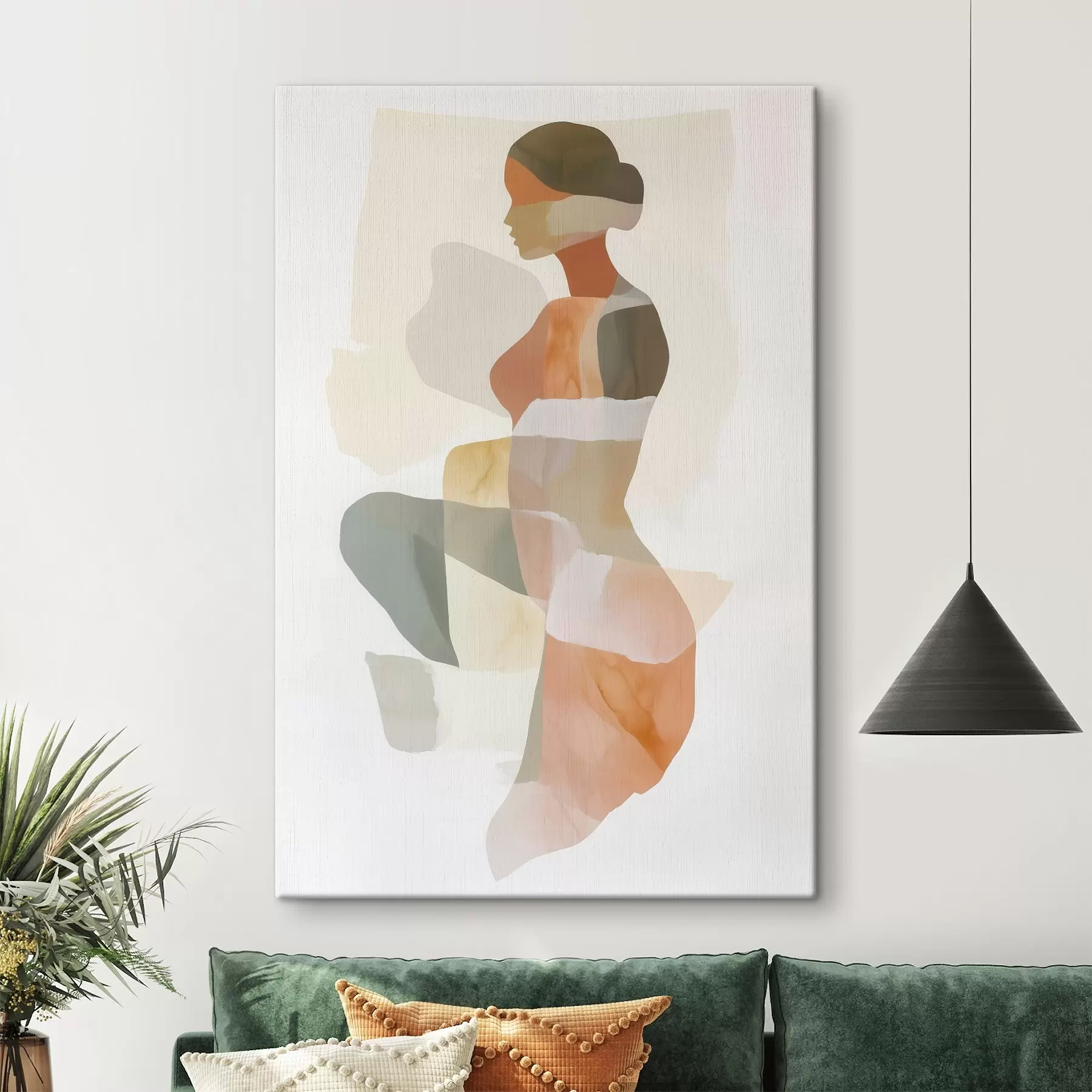 Glezna Abstrakta sievietes silueta s45992