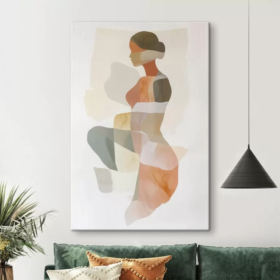 Glezna Abstrakta sievietes silueta s45992