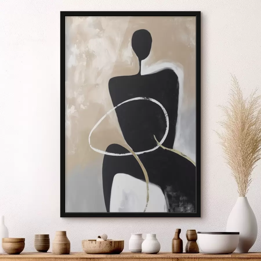 Fototapetes Abstrakts siluets ar minimālistiskām formām f45984