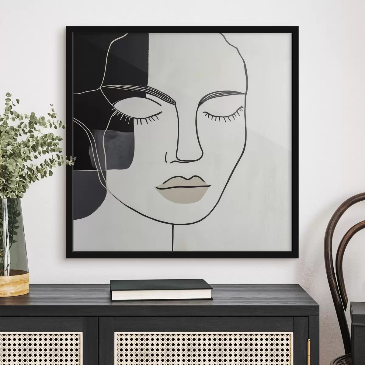 Plakāts Minimālistisks abstrakts portrets f45987