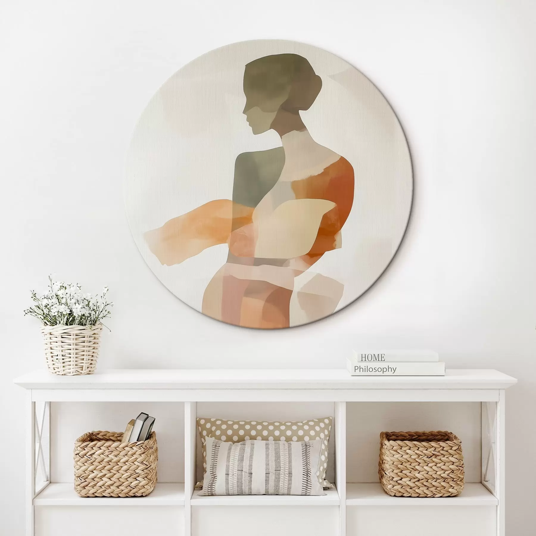 Glezna Abstrakta sievietes silueta r45993