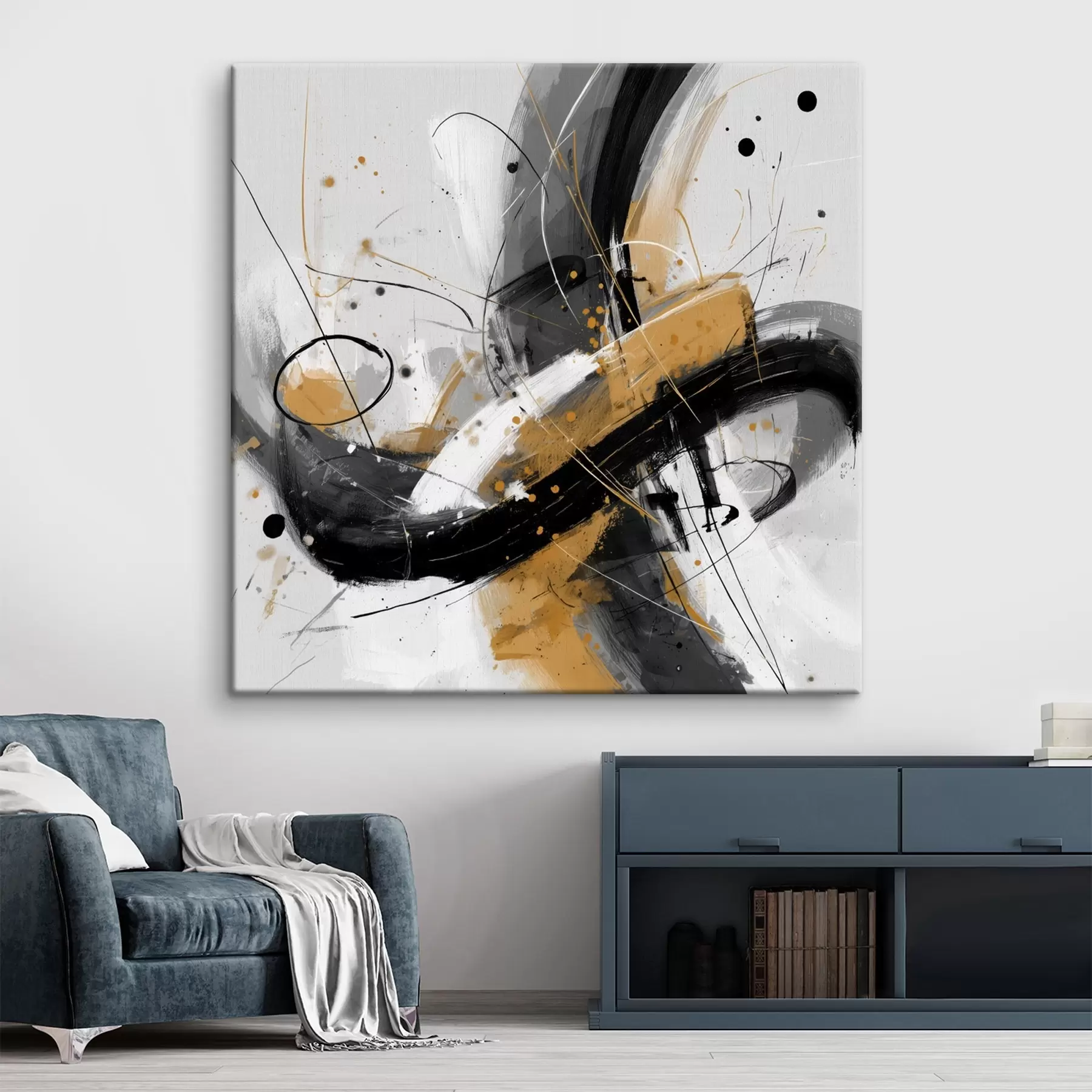 Glezna Grafiskā atbalsis mūsdienu abstrakcijas stilā s45848