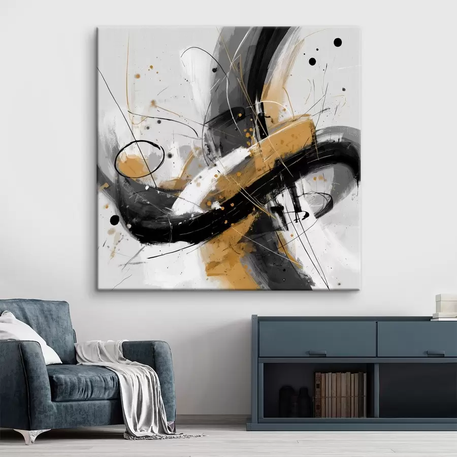 Glezna Grafiskā atbalsis mūsdienu abstrakcijas stilā s45848