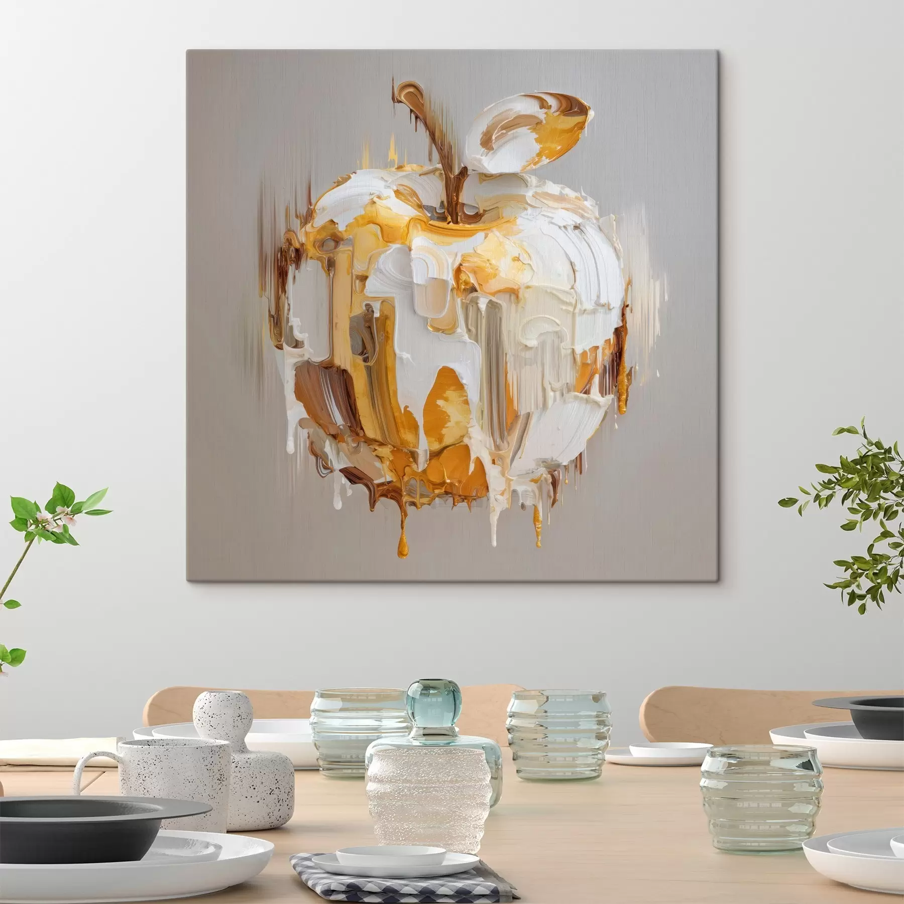 Glezna Ābols ar izkusuša krāsas efektu s45862