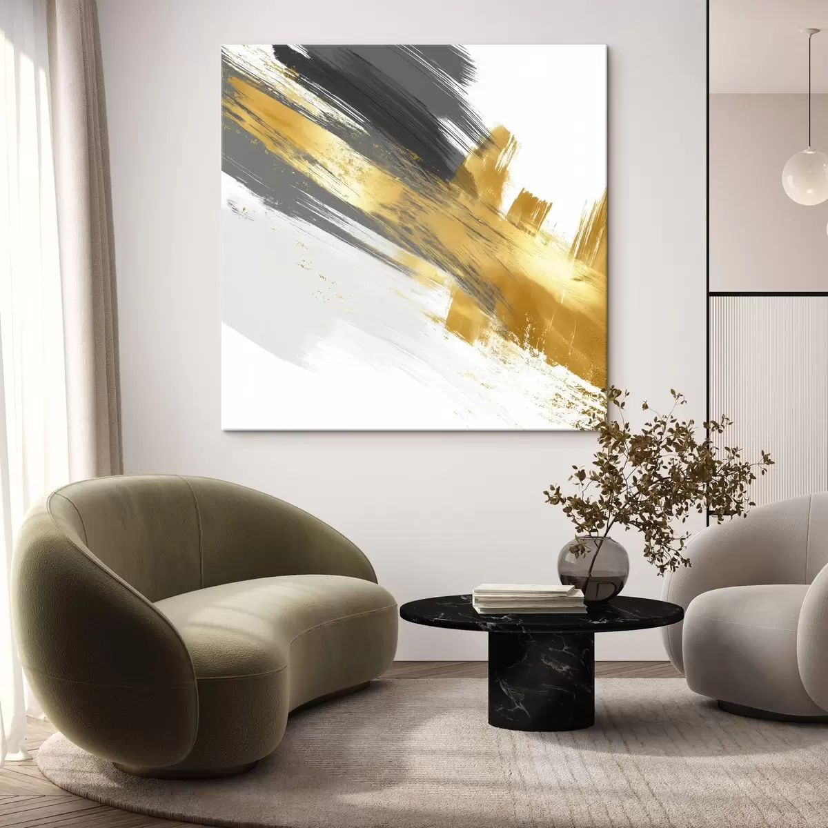 Glezna Mūsdienu māksla ar ātru otu triepienu elementiem s45865