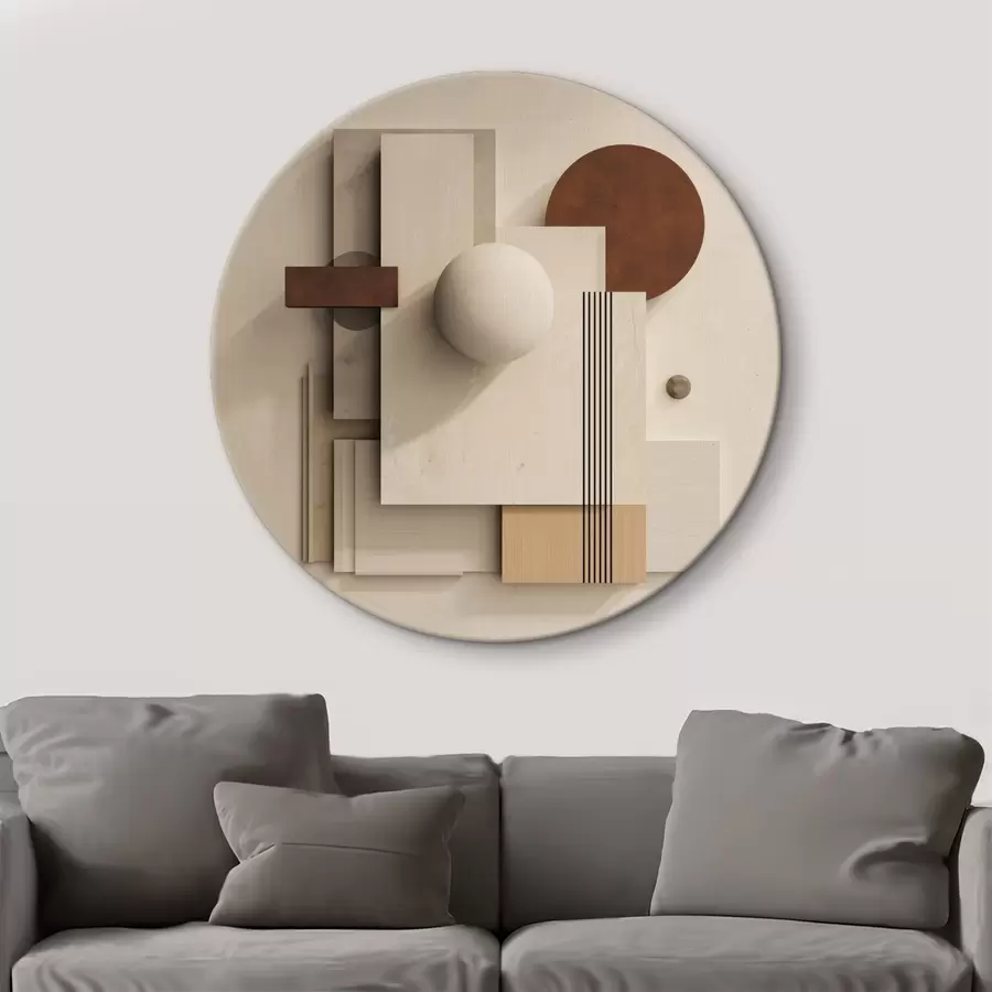 Glezna Mierīguma ģeometrija modernā minimālisma stilā r45856