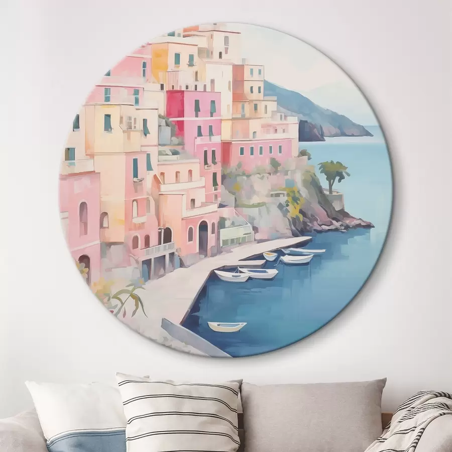 Glezna Mājas pie jūras līča r46066