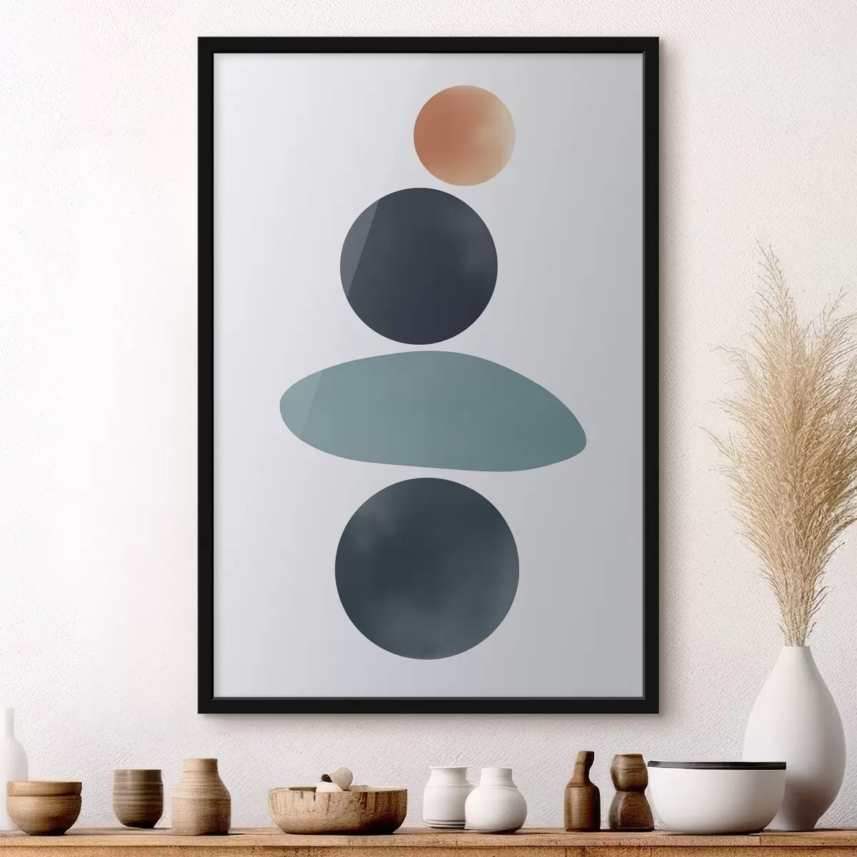 Plakāts Abstraktas noapaļotas pūslītes f46061