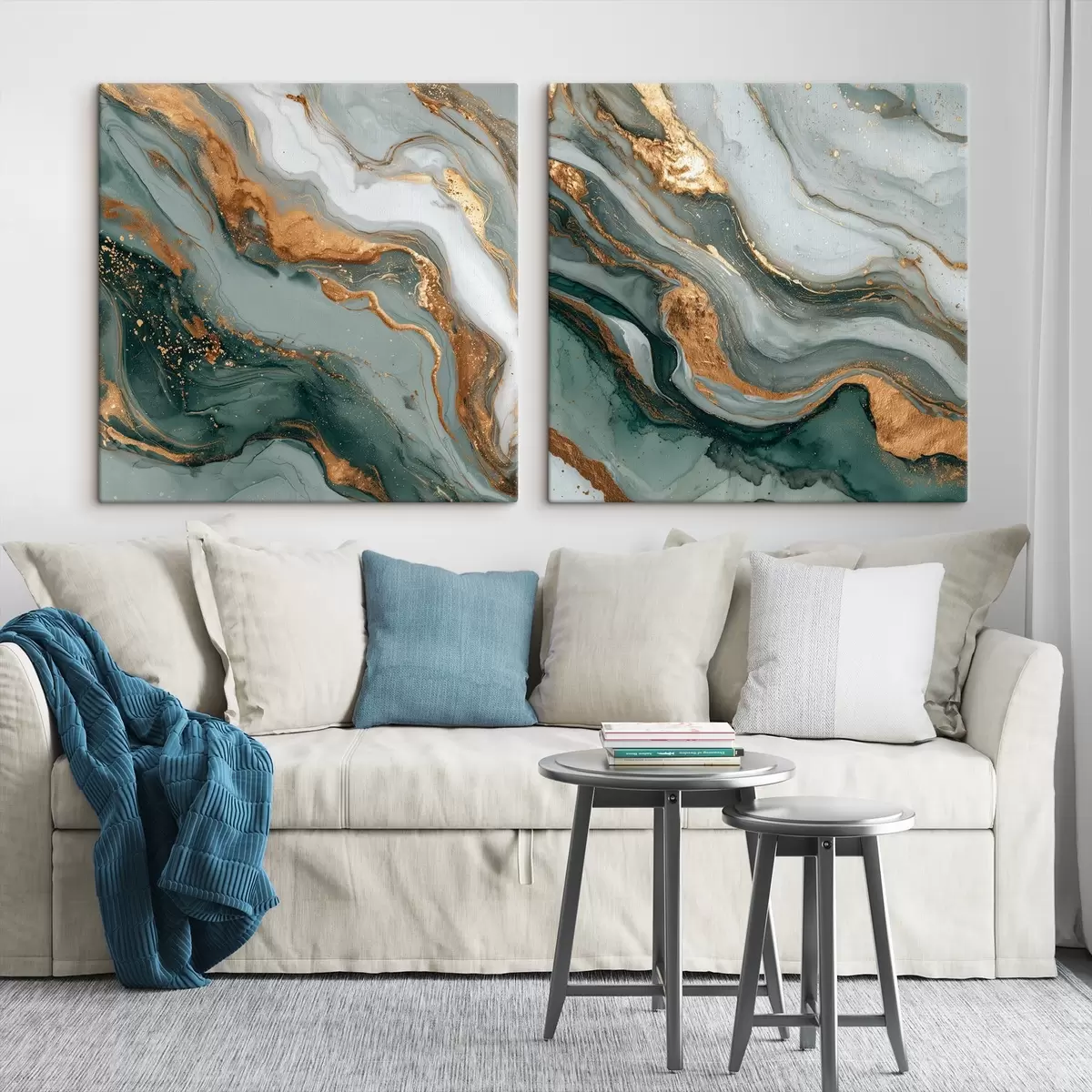 Glezna Marmora tekstūra pelēkā un tirkīza toņos m00744