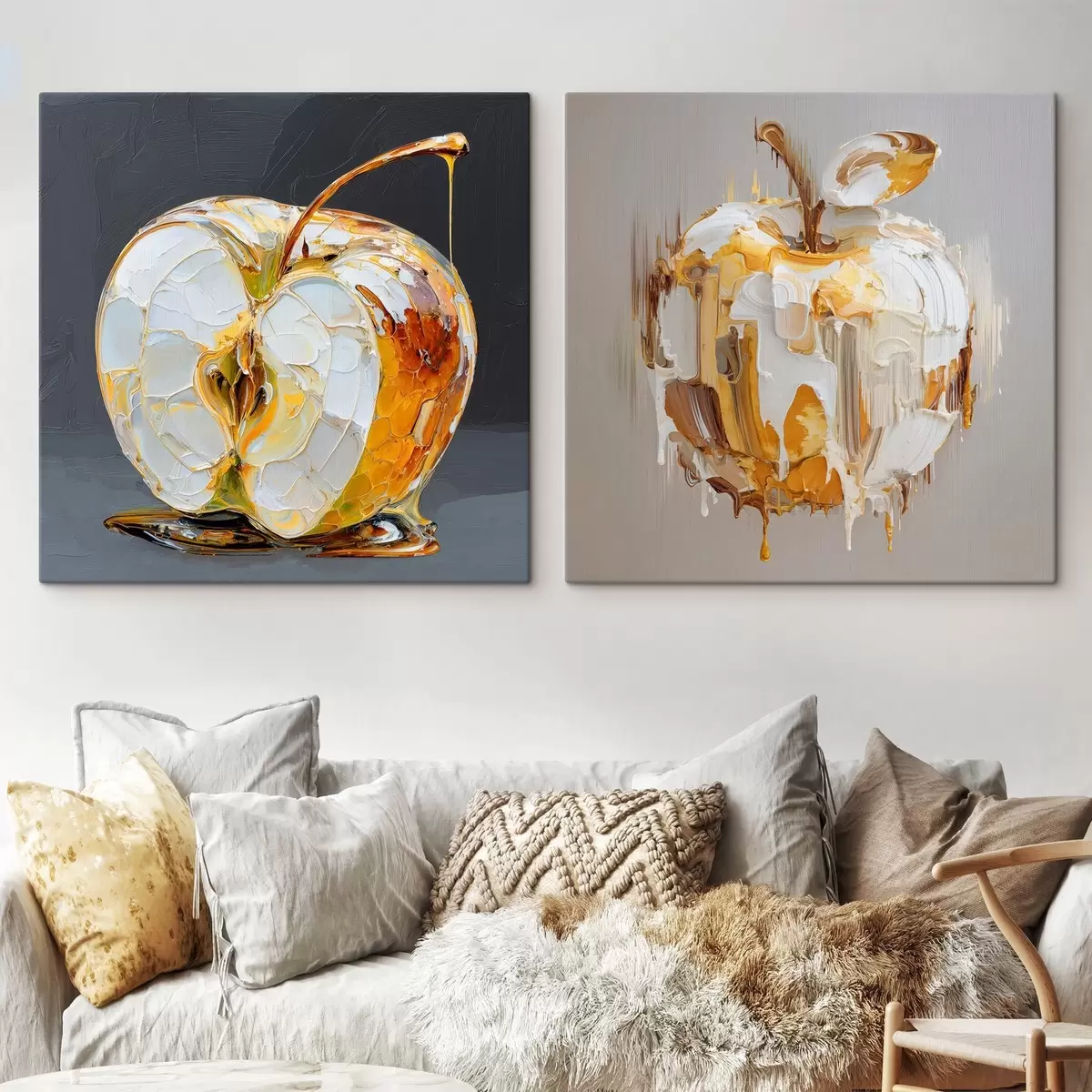 Glezna Abstrakcija ar ābolu mūsdienīgā interpretācijā m00746