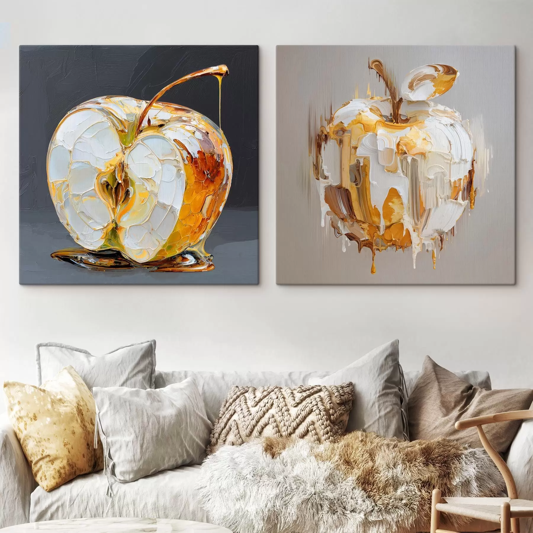 Glezna Abstrakcija ar ābolu mūsdienīgā interpretācijā m00746