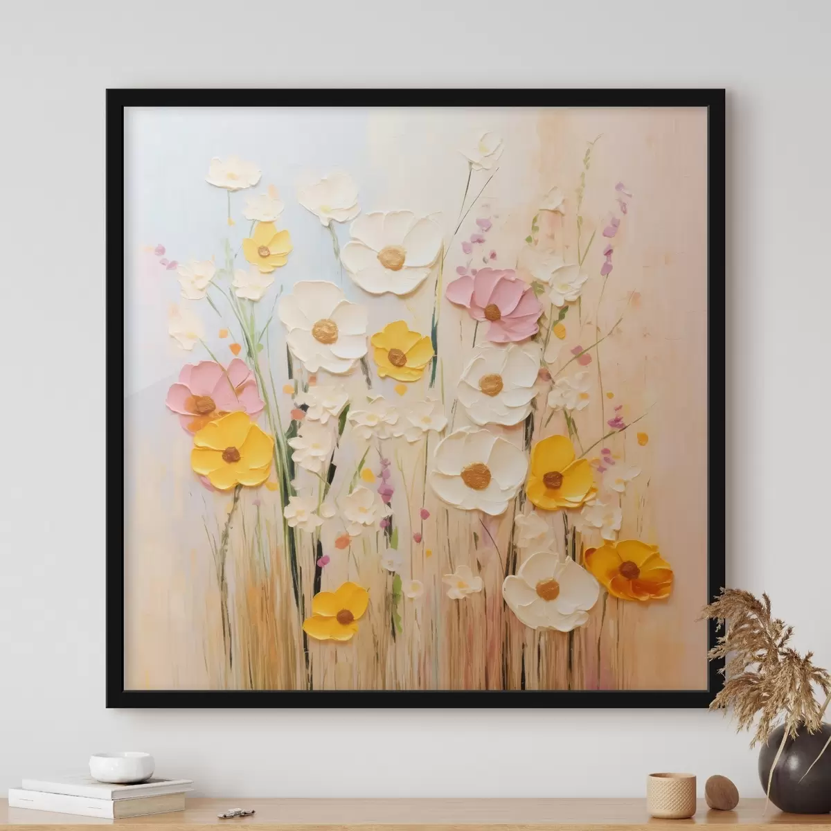 Plakāts Pavasara abstrakcija ar glezniecības elementiem f45740