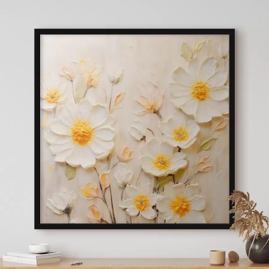 Fototapetes Ziedi pasteļtoņos eļļas gleznu stilā f45742