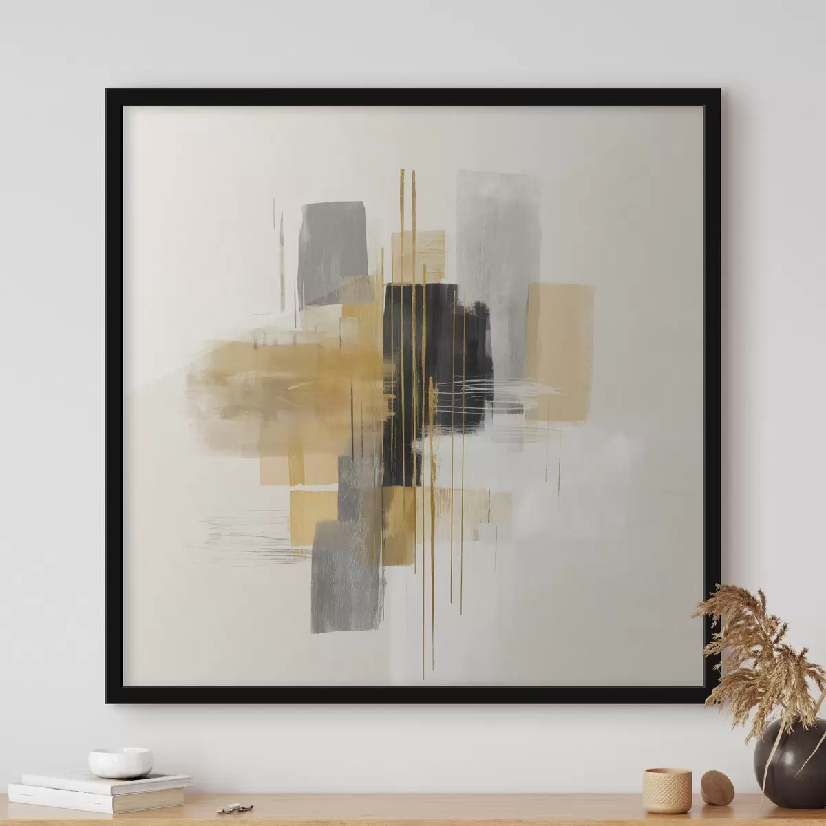 Plakāts Telpas vertikāles grafiskā abstrakcijas stilā f45850