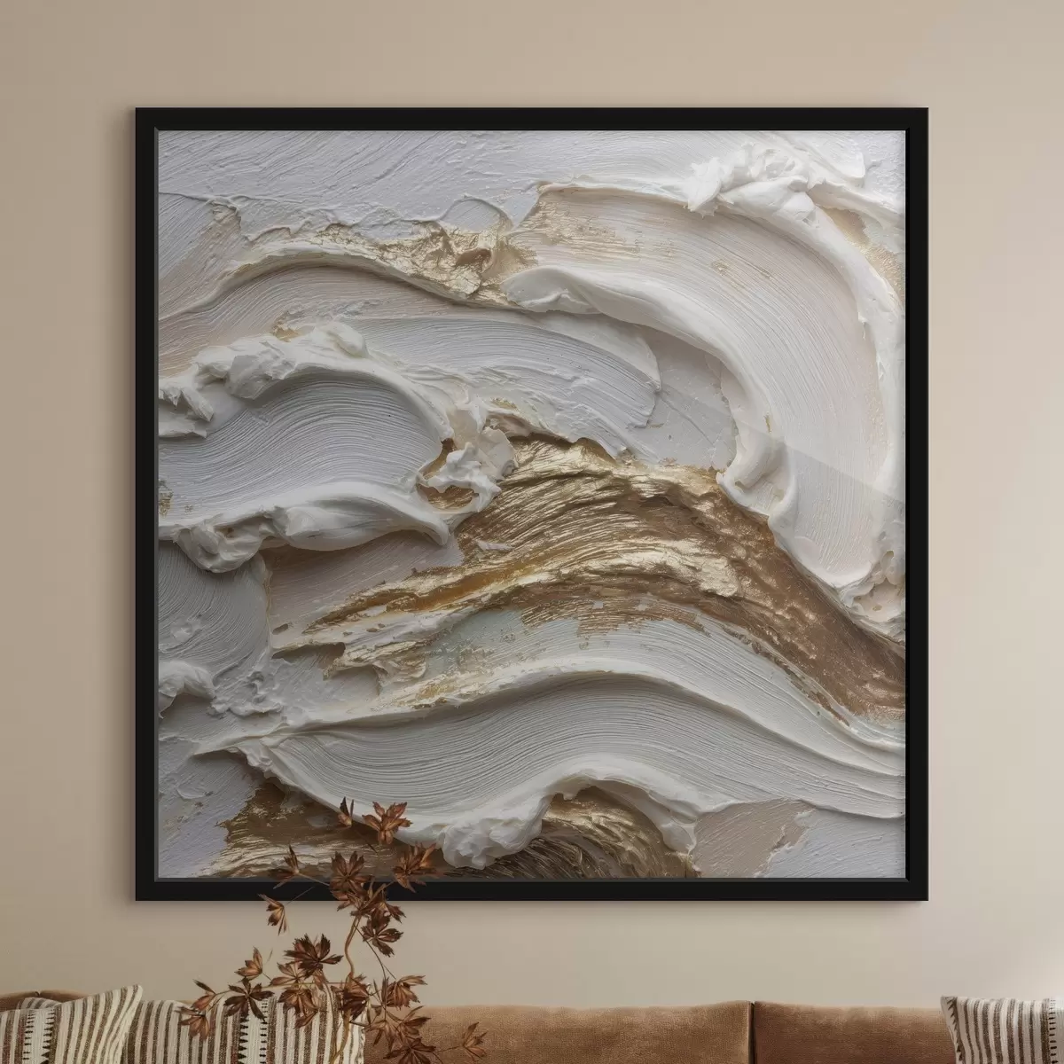 Plakāts Formu vilnis apjoma abstrakcijas stilā f45853