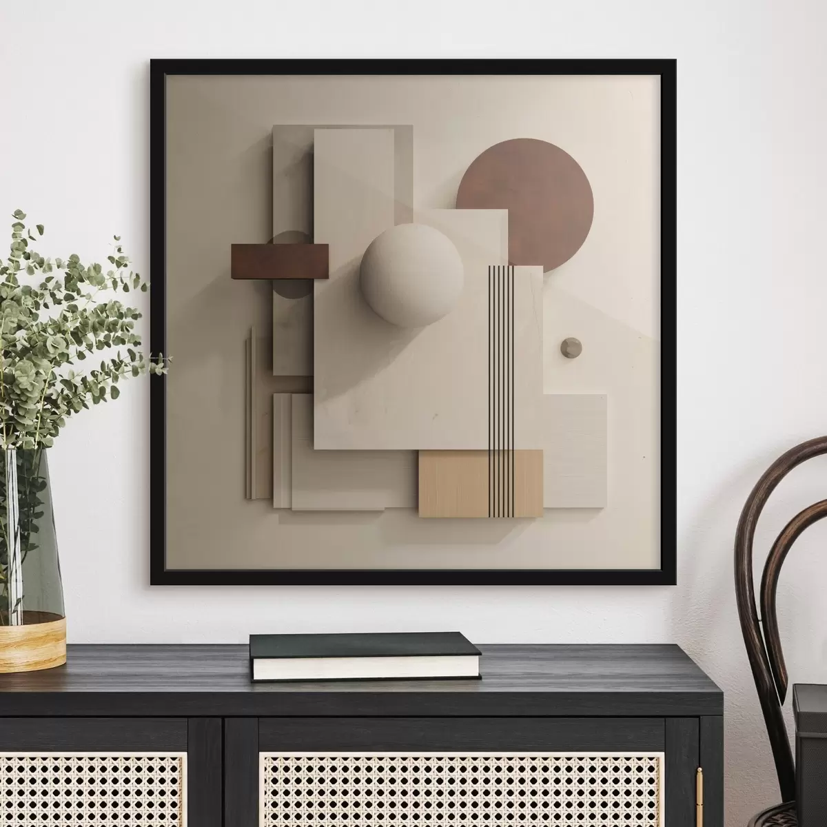 Plakāts Mierīguma ģeometrija modernā minimālisma stilā f45856