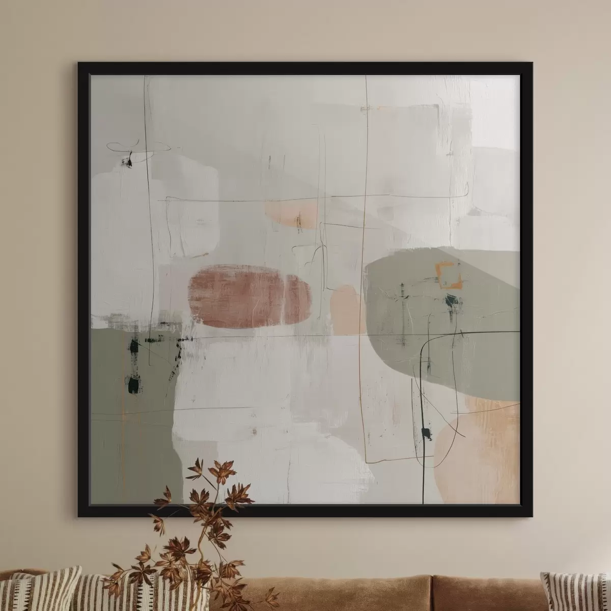 Plakāts Abstrakta kompozīcija pasteļtoņos f45859