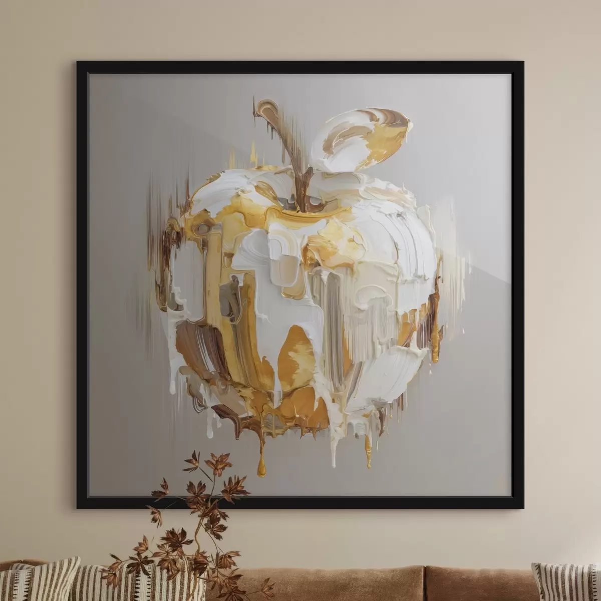 Plakāts Ābols ar izkusuša krāsas efektu f45862