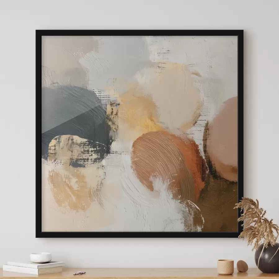 Fototapetes Teksturēta abstrakcija ar smilškrāsas un pelēkā toņos f45863