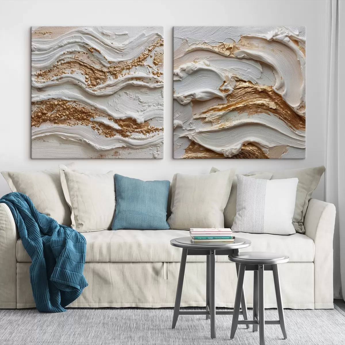 Glezna Volumetriskā abstrakcija ar baltiem un dzelteniem triepieniem m00742