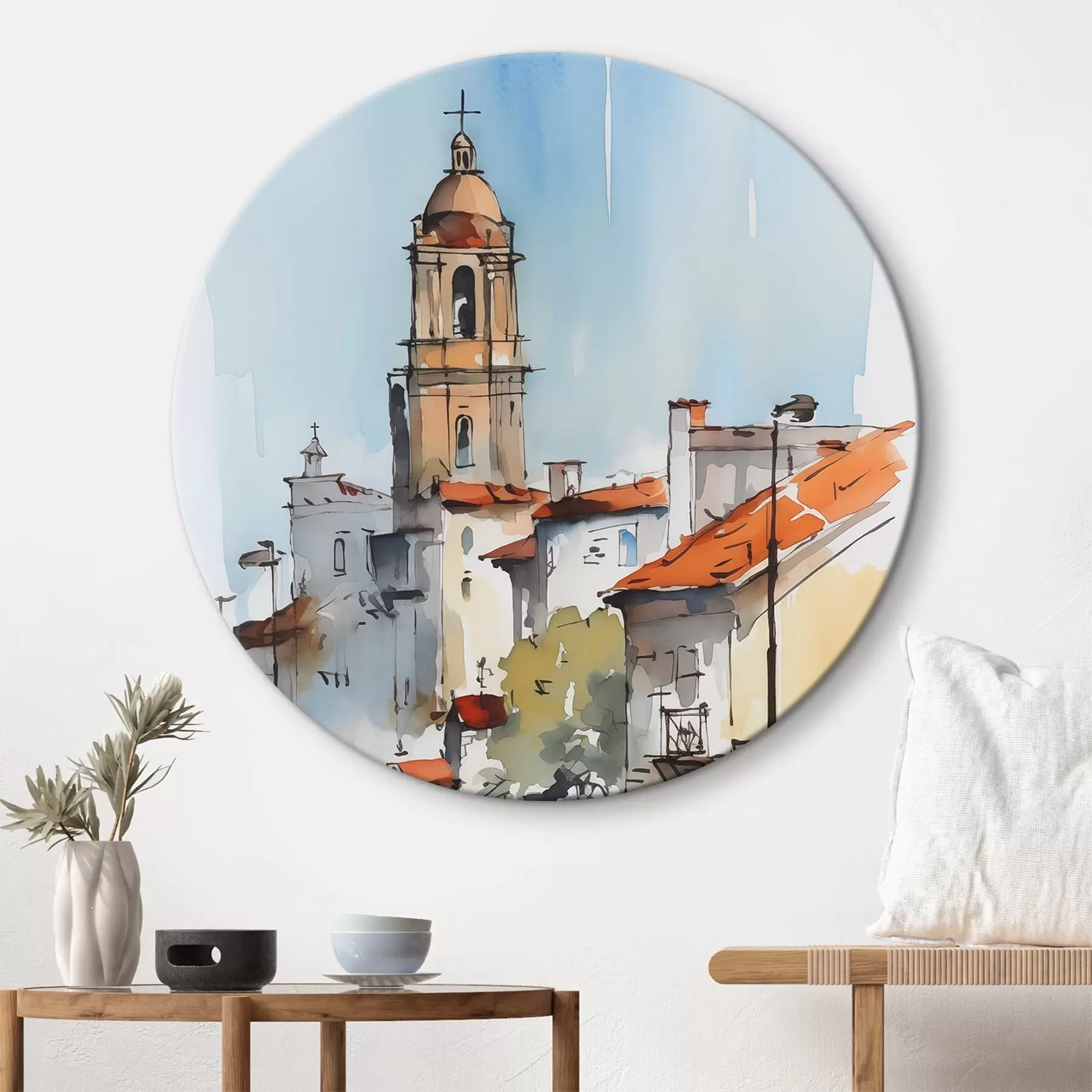 Glezna Pilsētas ainavas imitācija akvareļos r46120