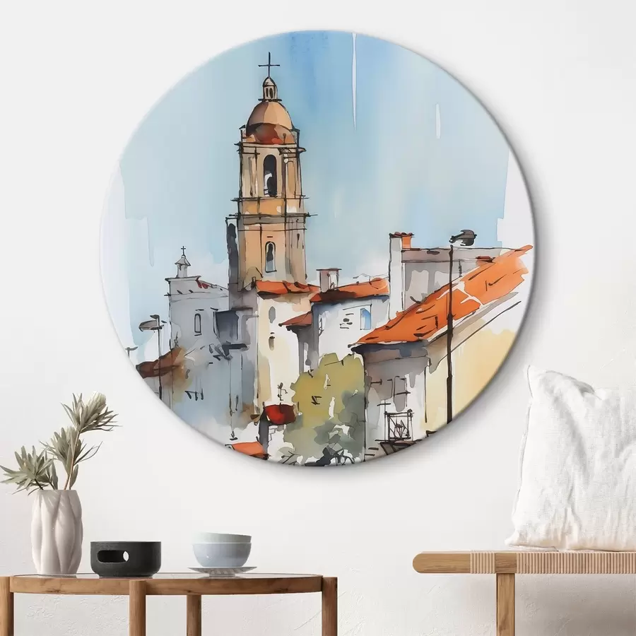 Glezna Pilsētas ainavas imitācija akvareļos r46120