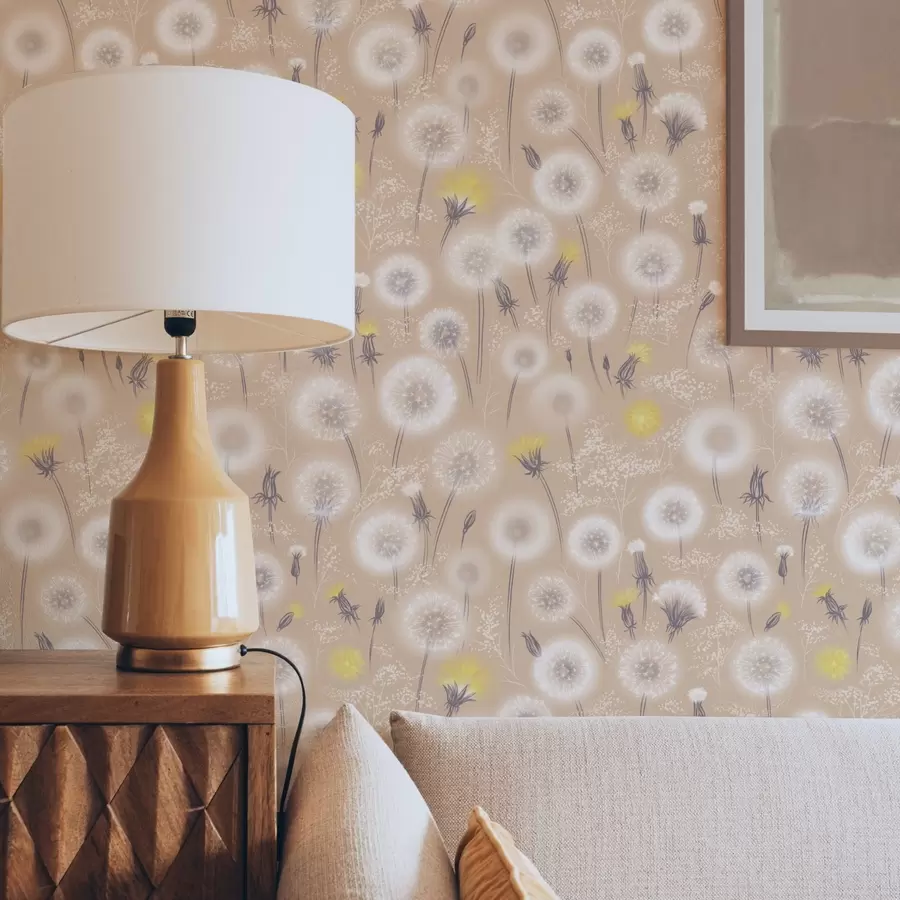 Fototapetes Pienene un sēklas uz persiku fona a00790v1