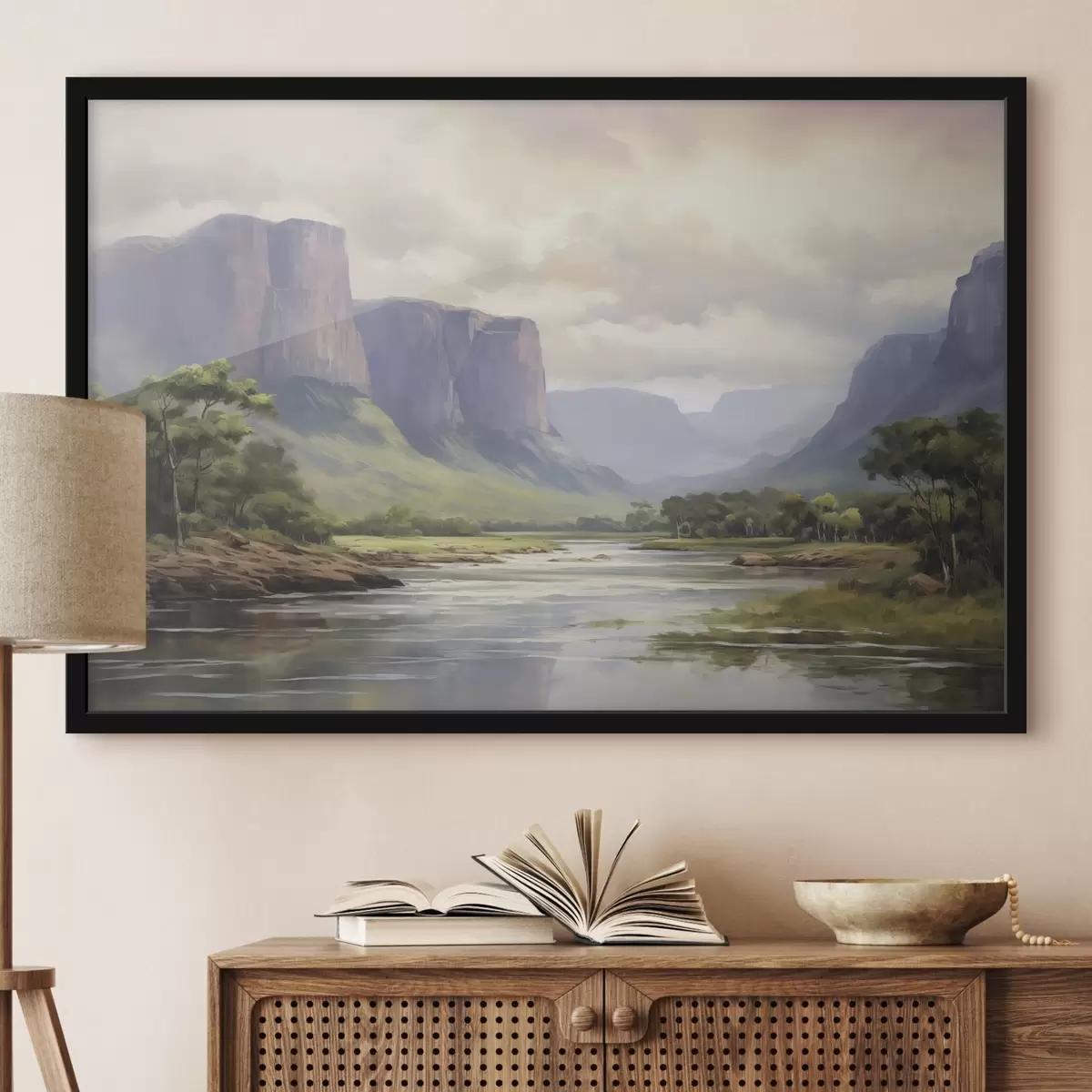 Plakāts Parka ar skatu uz kalniem f46194