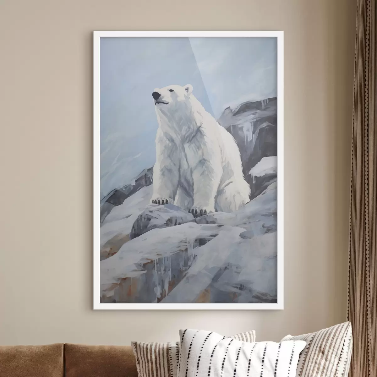 Plakāts Lācis sēž uz ledus gabala f46199