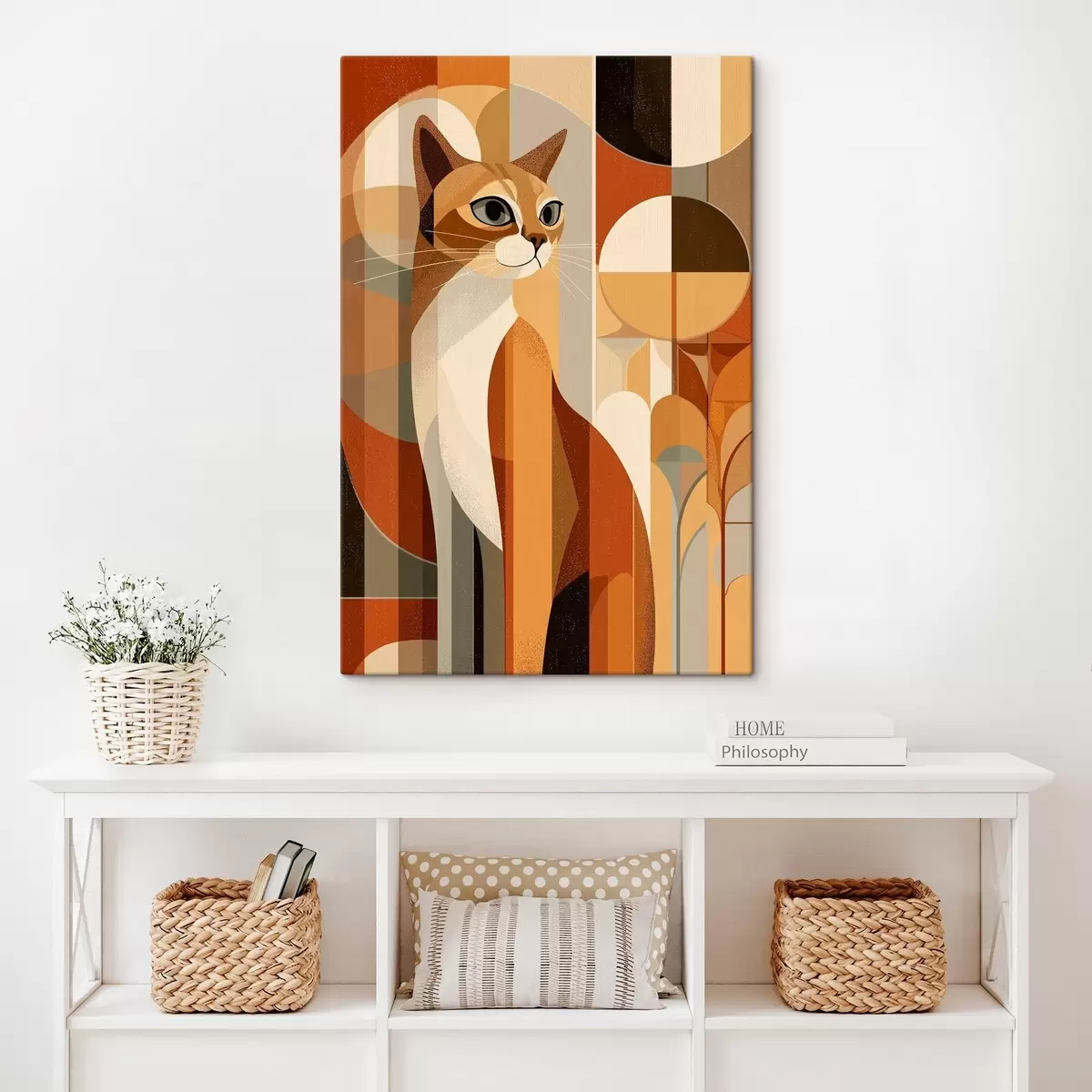 Glezna Ģeometriska kaķis s46208
