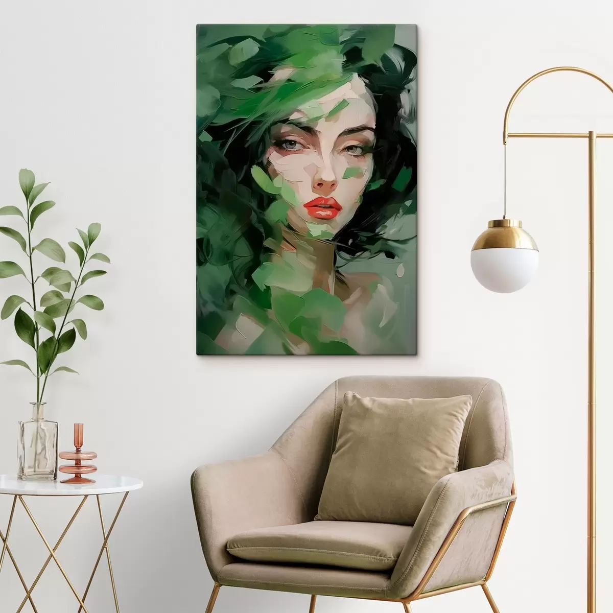 Glezna Abstrakts sievietes portrets s46224