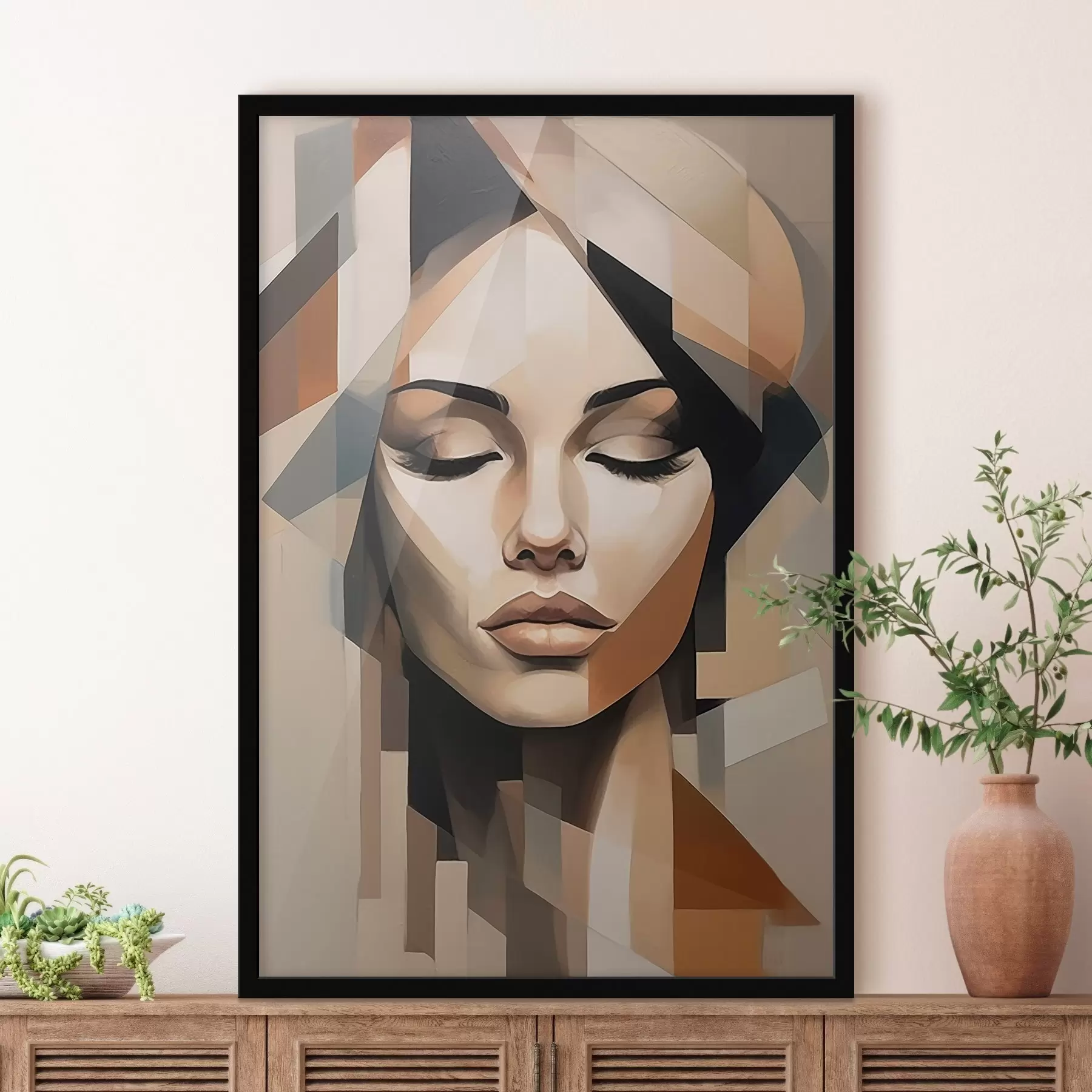 Fototapetes Ģeometrisks sievietes portrets f46220