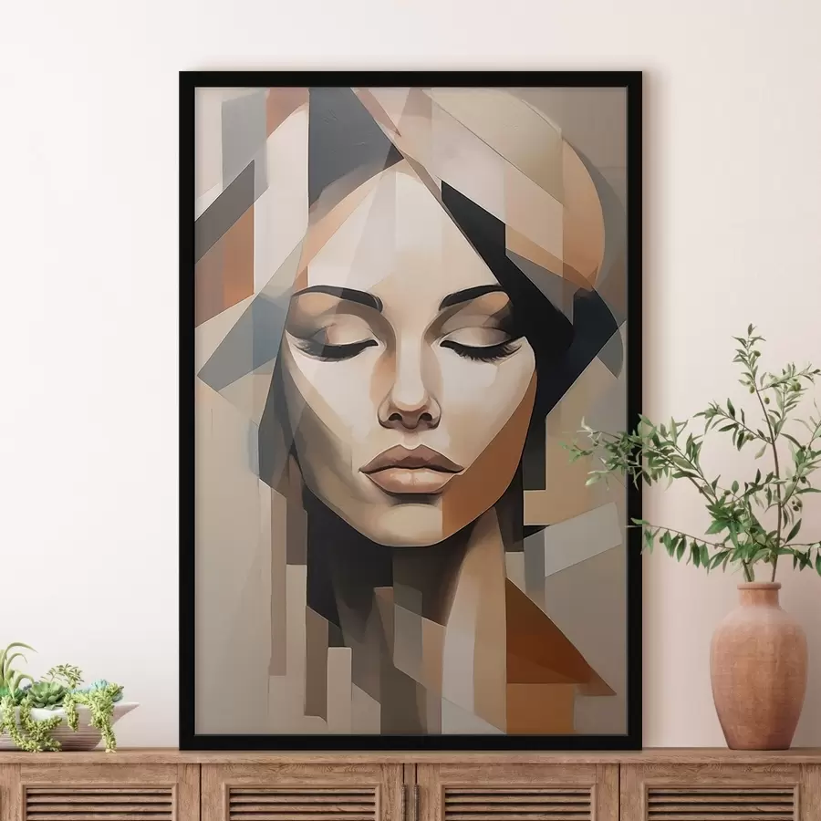 Fototapetes Ģeometrisks sievietes portrets f46220