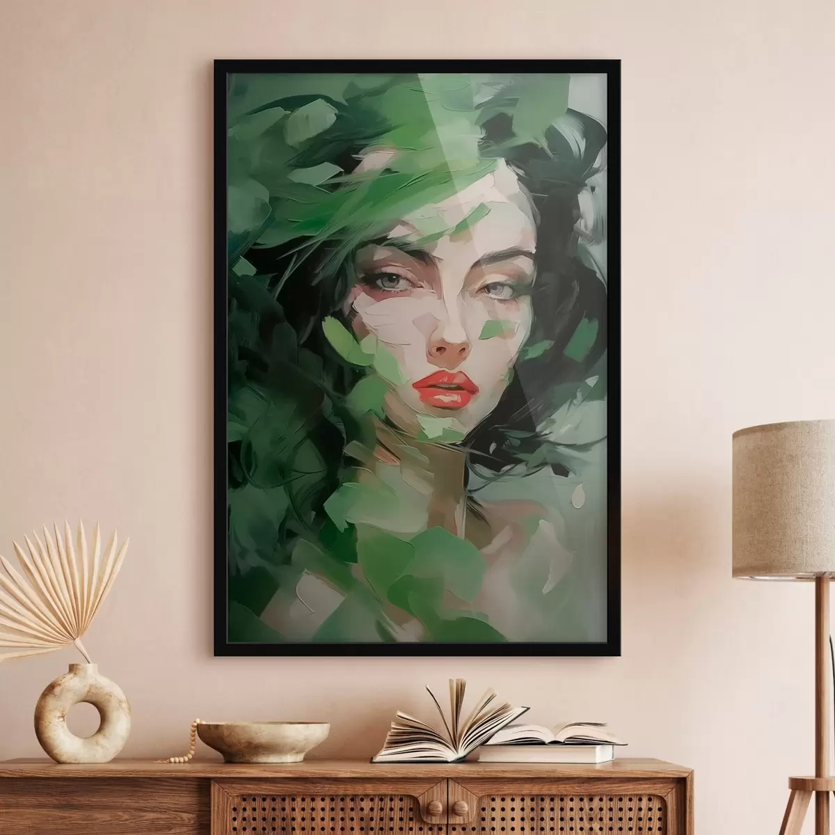 Plakāts Abstrakts sievietes portrets f46224