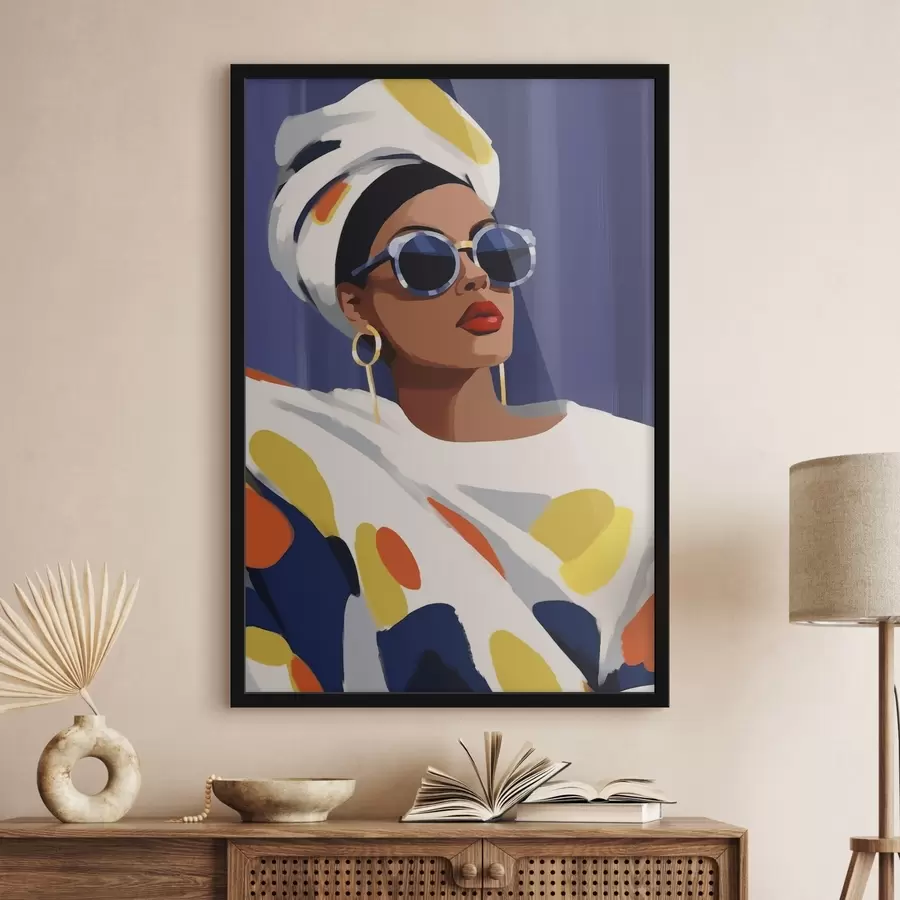 Fototapetes Sieviete ar brillēm f46231