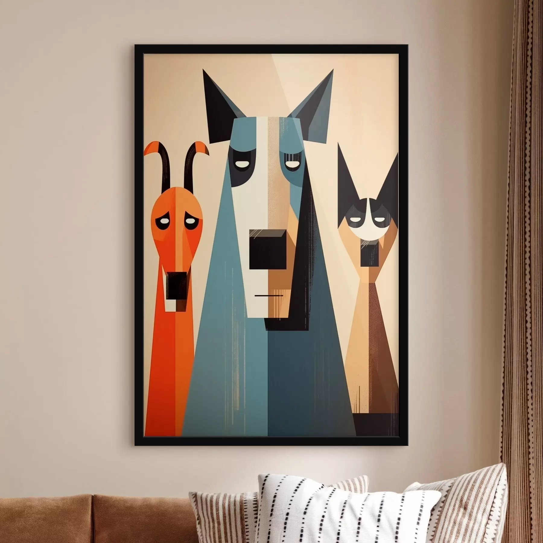 Fototapetes Kopsavilkums Suņi f46235