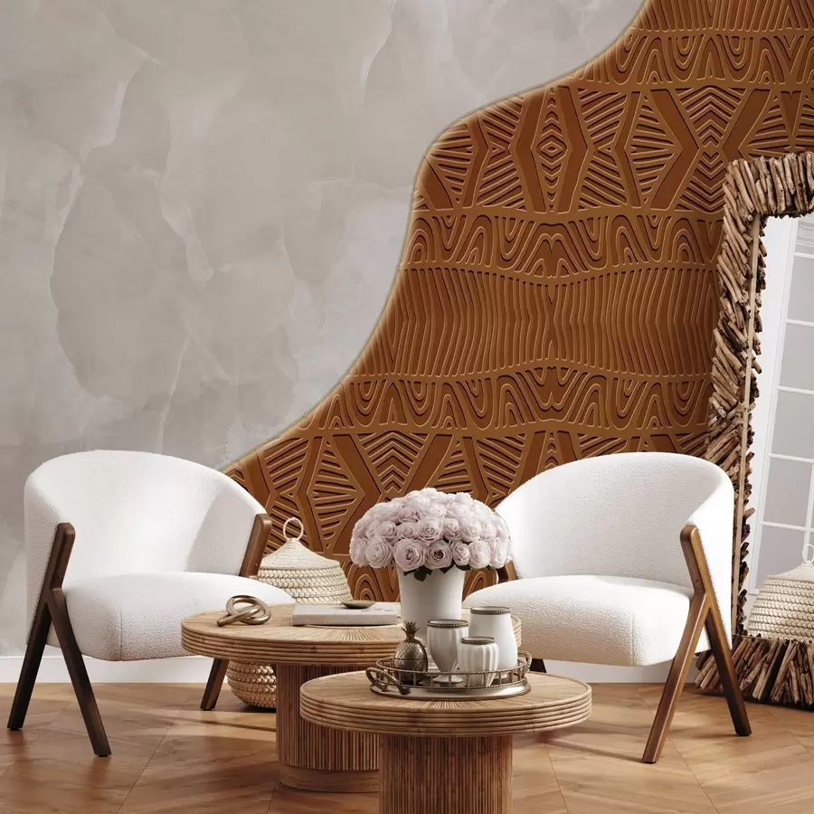 Fototapetes Ornaments un betons w04664