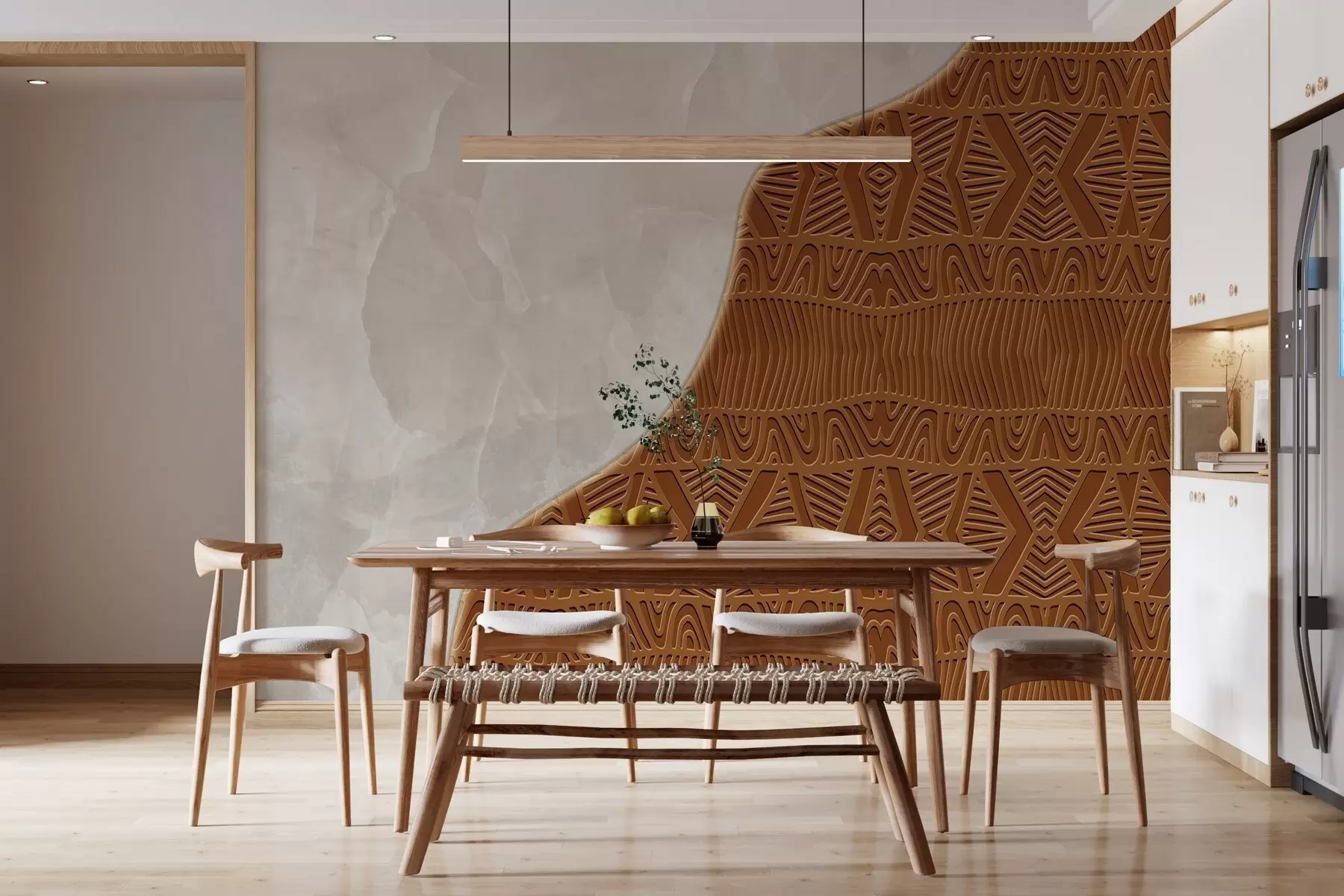 Fototapetes Ornaments un betons w04664