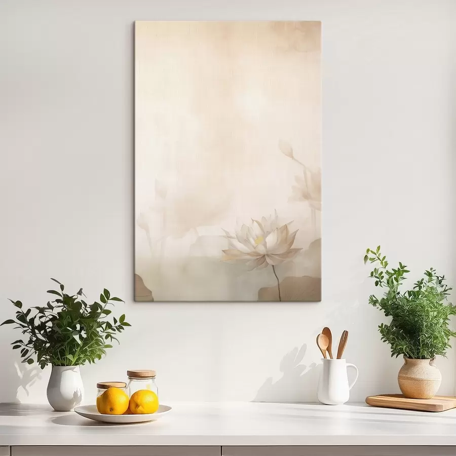 Glezna Lotosu zieds uz gaiša fona s46070