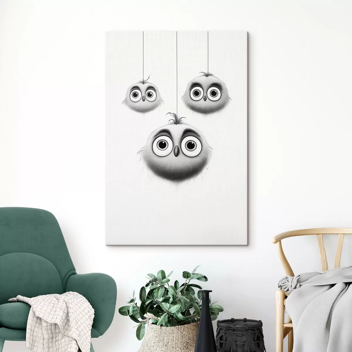 Glezna Trīs mīlīgi putniņi s46072