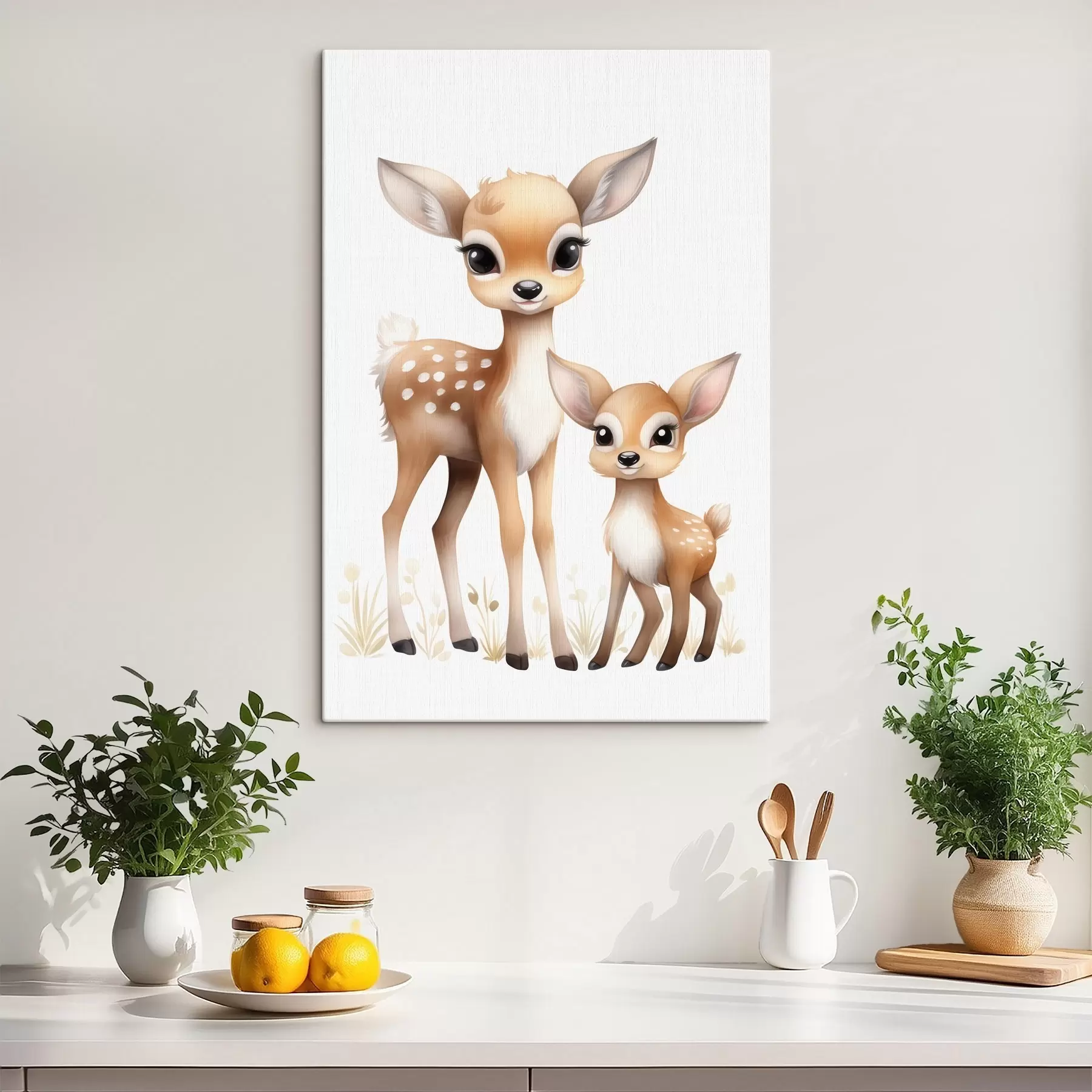 Glezna Divi brūni brieži s46080