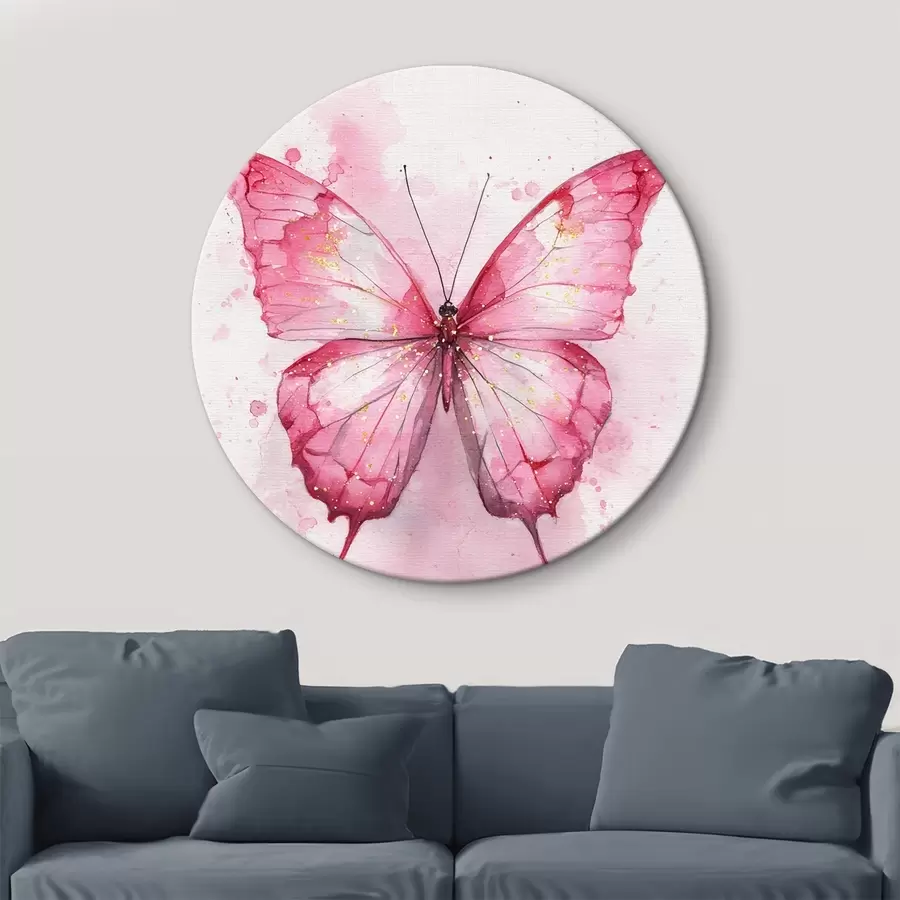 Glezna Delikāts tauriņš uz akvareļa fona r46077