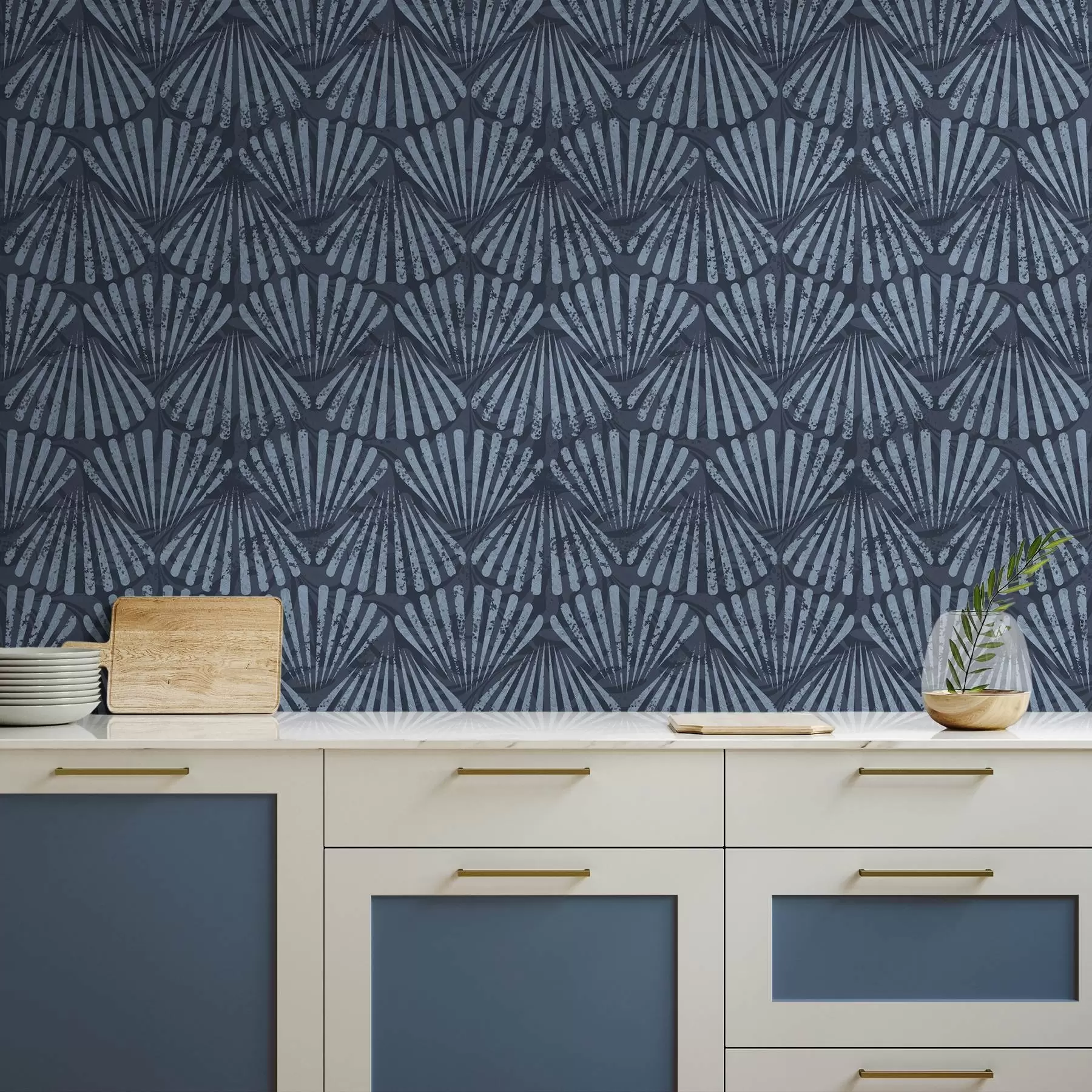 Fototapetes Abstrakti stari zilos toņos, dinamisks motīvs a00710