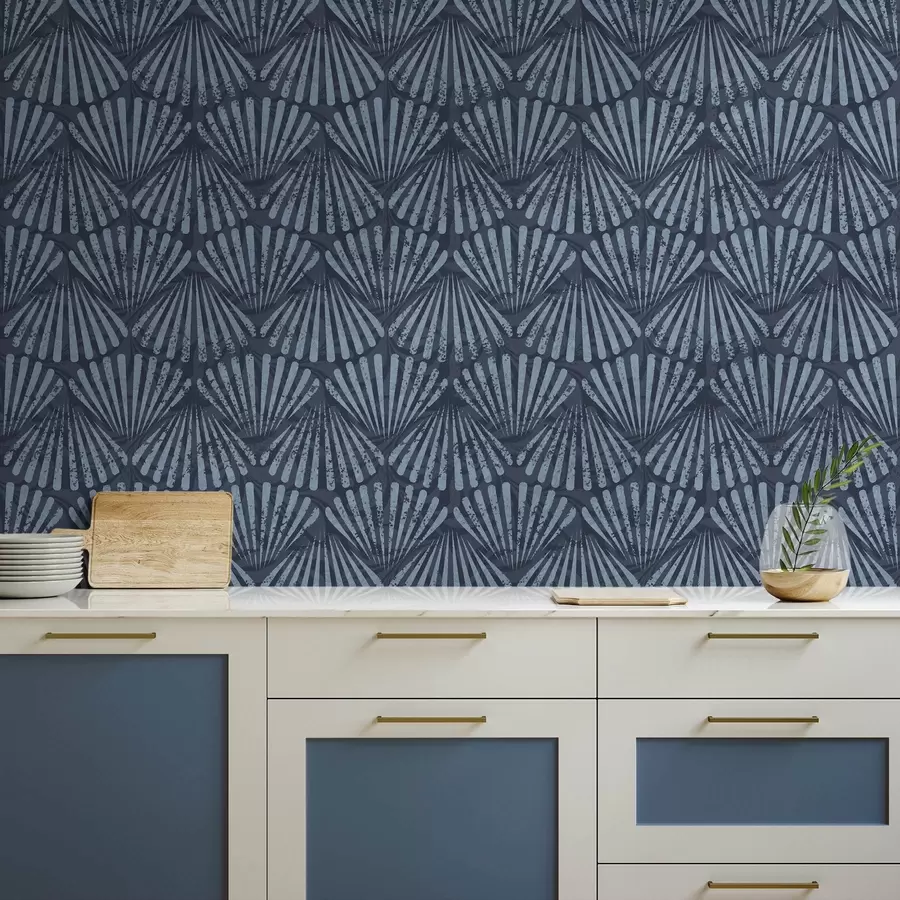 Fototapetes Abstrakti stari zilos toņos, dinamisks motīvs a00710