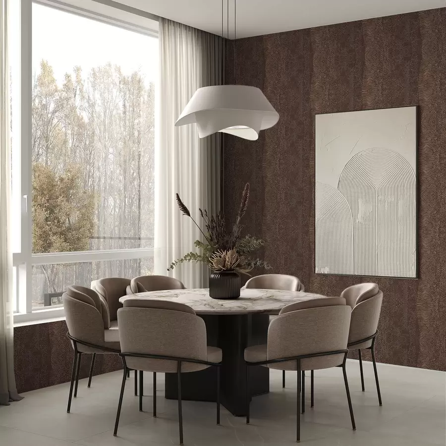 Fototapetes Viļņots abstrakts raksts siltos brūnos toņos a00804v1