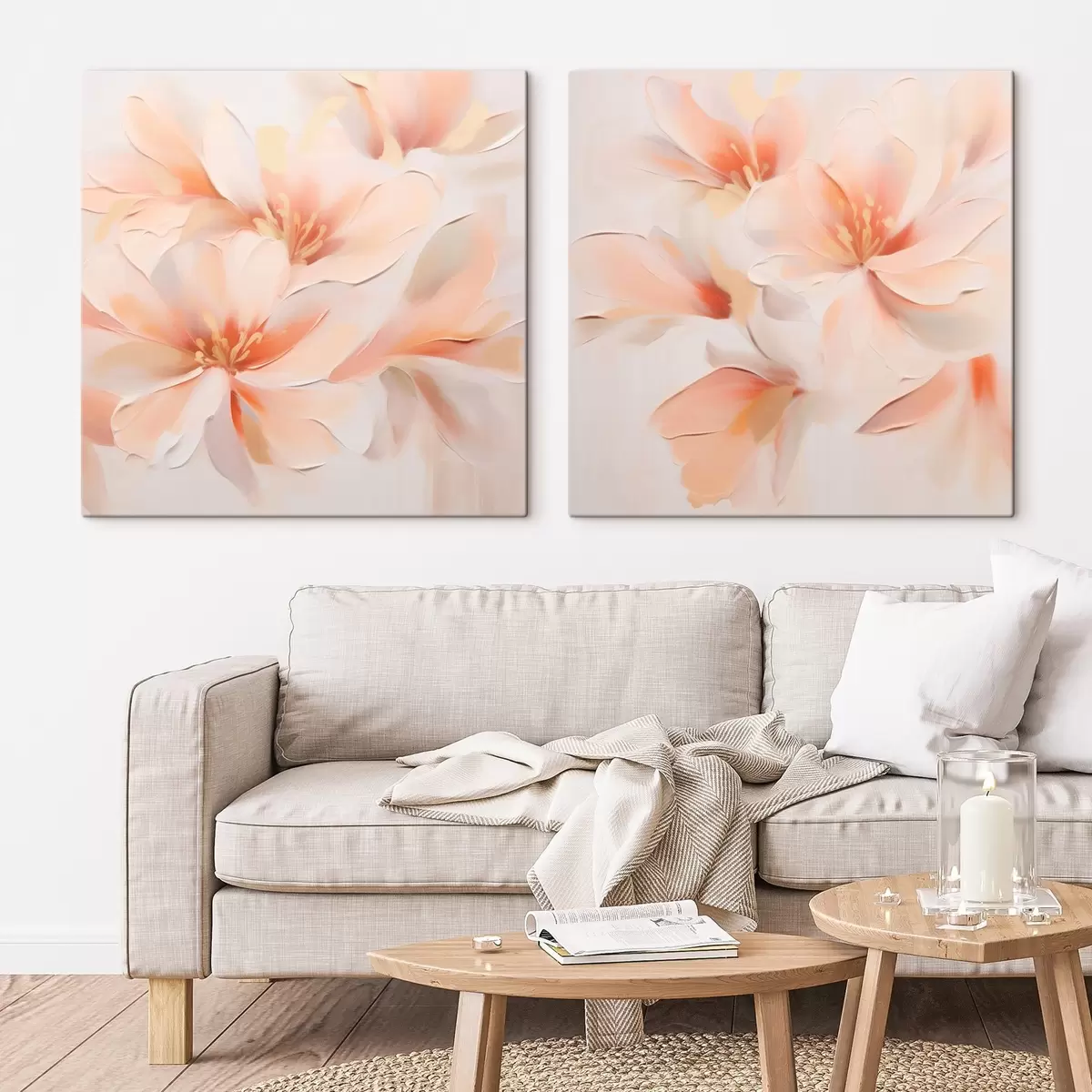 Glezna Abstrakti delikāti ziedi m00789