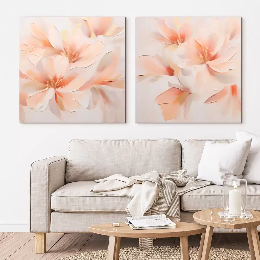 Glezna Abstrakti delikāti ziedi m00789