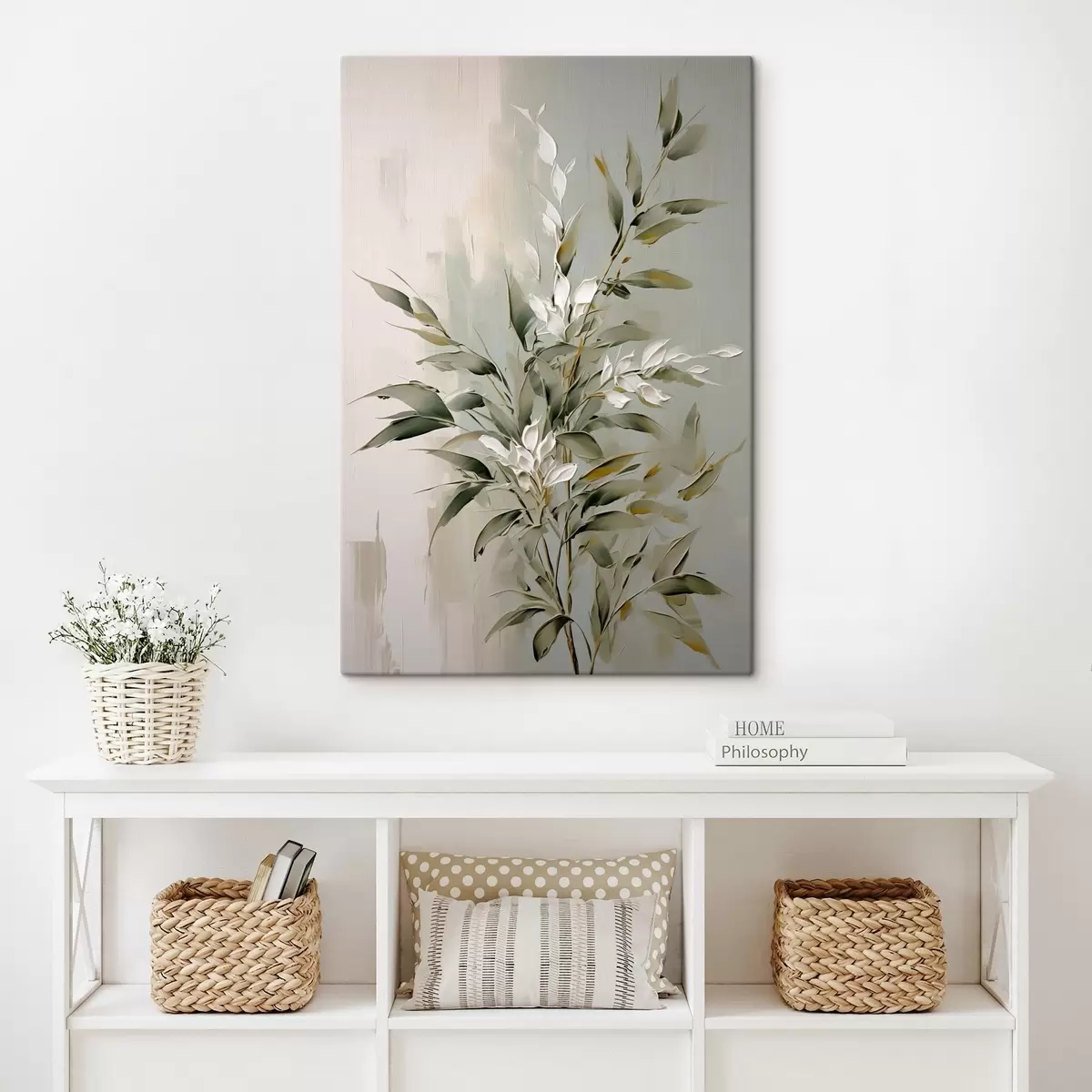 Glezna Abstrakts zars ar lapām s46135