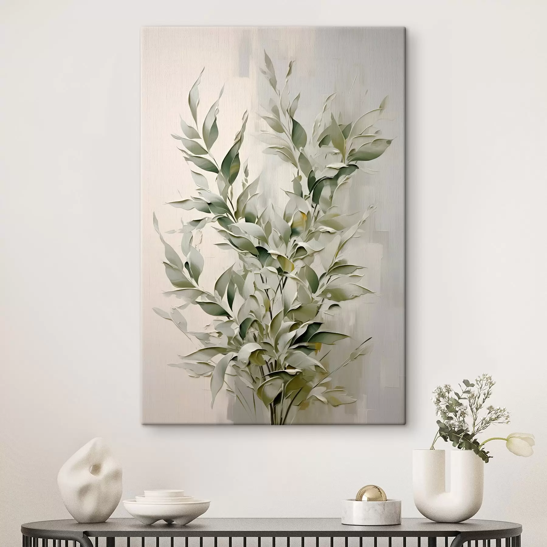 Glezna Abstrakts zars ar lapām s46136